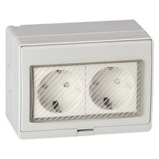 Outdoor IP55 impermeabile Doubleconnection Socket, spina EU