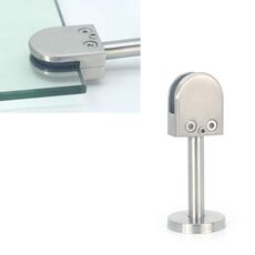 Clip di fissaggio per asta di supporto per bocca di pesce in vetro in acciaio inossidabile 304 con asta 14x80mm, specifica: XL