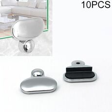 10 PCS ovale dello specchio di vetro Holder Buckle Accessori di fissaggio con vite e gomma Plug