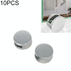 10 accessori di fissaggio con fibbia per supporto specchio circolare in vetro con vite e tappo in gomma