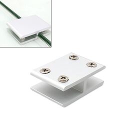 Clip di fissaggio per divisorio per armadio con morsetto combinato in vetro in lega di alluminio, agganciato a 180 gradi 8-10 mm