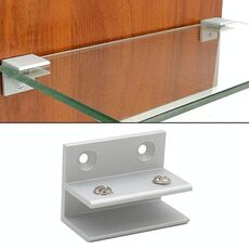Clip di fissaggio per divisorio per armadio con morsetto combinato in vetro in lega di alluminio di tipo F, dimensioni: L, con clip 10-13 mm