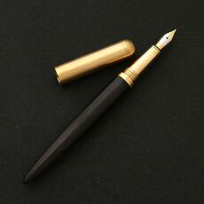 Luxury Wood Fountain Pen School Office Scrittura inchiostro Penna di cancelleria Regali Forniture (Legno nero)