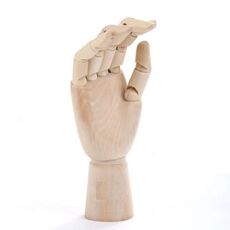 Strumento di schizzo della mano della mano della mano della mano della bambola di legno dell'articolo della mano della bambola di legno, dimensione: 12 pollici (mano sinistra)