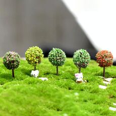 3 PCS albero artificiale in miniatura giardino la decorazione domestica, colore casuale di consegna