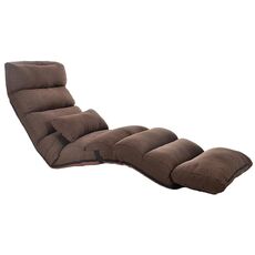 C1 Lazy Couch Tatami Foldable Single Recliner Bay Window Creative Leisure Floor Chair, Dimensioni: 205x56x20cm (caffè scuro)