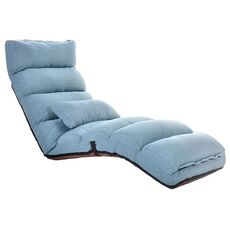 C1 Lazy Couch Tatami Foldable Single Recliner Bay Window Creative Leisure Floor Chair, Dimensioni: 175x56x20cm (Lake Blue)