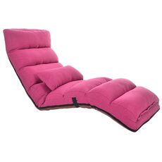 C1 Lazy Couch Tatami Foldable Single Recliner Bay Window Creative Leisure Floor Chair, Dimensioni: 175x56x20cm (Rose Red)