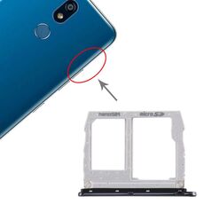 Vassoio scheda SIM + vassoio scheda micro SD per LG K40 / K12 Plus / X4 (2019) / X420EM / X420BMW / X420HM / X420 / X420N (Argento)