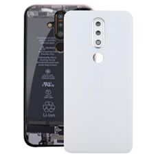 Coperchio posteriore della batteria con obiettivo della fotocamera per Nokia X6 (2018) / 6.1 Plus TA-1099 TA-1103 (bianco)
