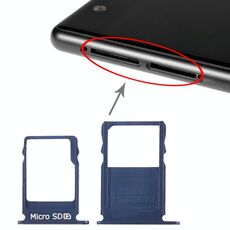 Vassoio scheda SIM + vassoio scheda micro SD per Nokia 3 TA-1020 TA-1028 TA-1032 TA-1038 (blu)