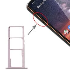 Vassoio scheda SIM + vassoio scheda SIM + vassoio scheda micro SD per Nokia 3.2 TA-1156 TA-1159 TA-1164 (argento)