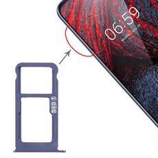Vassoio scheda SIM + vassoio scheda SIM / vassoio scheda micro SD per Nokia X6 (2018) / TA-1099 / 6.1 Plus (blu)