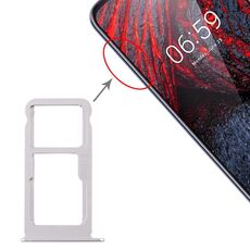 Vassoio scheda SIM + vassoio scheda SIM / vassoio scheda micro SD per Nokia X6 (2018) / TA-1099 / 6.1 Plus (bianco)