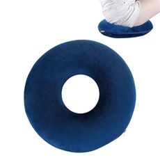 Cuscino anti-decubito Cuscino per sedia circolare in memory foam (blu scuro)