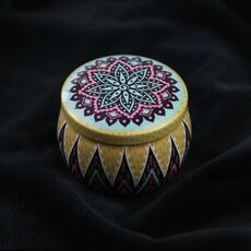 Mini regalo gioielli scatola di latta biscotti caramelle tè contenitore rotondo tamburo latta scatola cassetto organizer (stile D)
