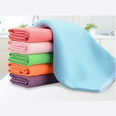 6 PCS Kitchen Glass Window Soft Fiber Clean Towe 30 × 40 cml, Colore: Colore