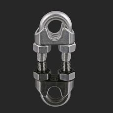 Fibbia con testa rotolante per fune metallica con clip in acciaio inossidabile a forma di U, specifica: M12