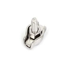 Morsetto per fune metallica a morsetto singolo con piastra in acciaio inossidabile 304, specifica: M10, stile: clip singola
