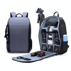 SLR della fotocamera Borsa antifurto impermeabile grande capacità spalla all'aperto borsa borsa per fotocamera moda zaino (grigio)