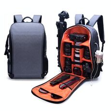 SLR della fotocamera borsa antifurto impermeabile grande capacità spalla all'aperto borsa borsa per fotocamera moda zaino (arancione)