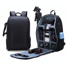 SLR della fotocamera Borsa antifurto impermeabile grande capacità spalla all'aperto borsa borsa per fotocamera moda zaino (nero)