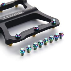 8 pezzi / set pedale per bicicletta in lega di titanio vite antiscivolo M4 (colore)