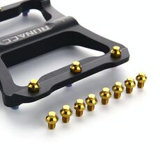 8 pezzi / set pedale per bicicletta in lega di titanio vite antiscivolo M4 (oro)