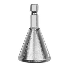 Smusso Acciaio inossidabile Sbavatore Strumento per smusso esterno Impugnatura triangolare Smusso a sei scanalature (argento)