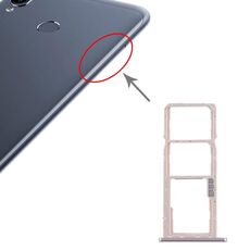 Vassoio scheda SIM + vassoio scheda SIM + vassoio scheda micro SD per Asus Zenfone Max M2 ZB633KL (oro)