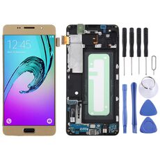 Schermo LCD TFT per Galaxy A5 (2016) / A510F Digitizer Assemblaggio completo con cornice (oro)