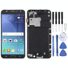 Schermo LCD TFT per Galaxy J7 (2015) / J700F Digitizer Assemblaggio completo con cornice (nero)