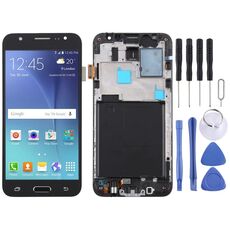 Schermo LCD TFT per Galaxy J5 (2015) / J500F Digitizer Assemblaggio completo con cornice (nero)