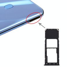 Vassoio per scheda SIM per Galaxy A20 A30 A50 + vassoio per scheda Micro SD (nero)