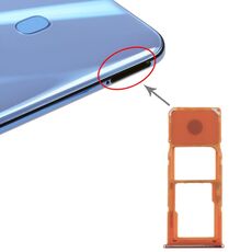 Vassoio per scheda SIM per Galaxy A20 A30 A50 + vassoio per scheda Micro SD (arancione)