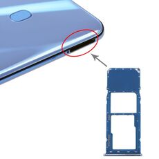 Vassoio per scheda SIM per Galaxy A20 A30 A50 + vassoio per scheda Micro SD (blu)