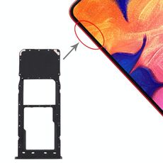 Vassoio scheda SIM per Galaxy A10 + vassoio scheda Micro SD (nero)