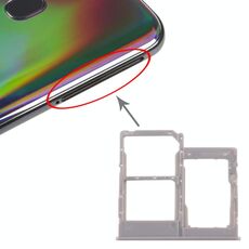 Per Galaxy A40 Vassoio scheda SIM + Vassoio scheda SIM + Vassoio scheda Micro SD (grigio)