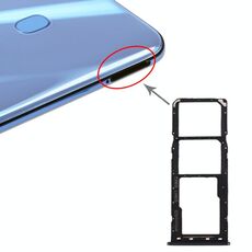 Per Galaxy A20 A30 A50 Vassoio per scheda SIM + Vassoio per scheda SIM + Vassoio per scheda Micro SD (Nero)