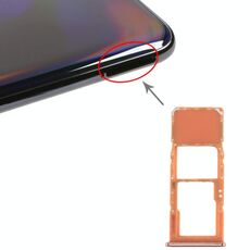 Vassoio per scheda SIM per Galaxy A70 + vassoio per scheda micro SD (arancione)