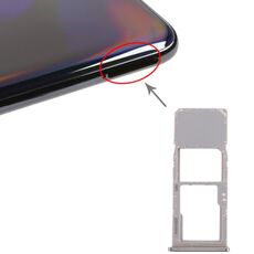 Vassoio scheda SIM per Galaxy A70 + vassoio scheda Micro SD (argento)