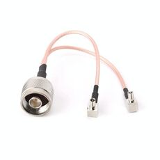 RG316 N maschio a 2xTS9 / 2xCRC9 maschio Plug Combiner Splitter Cavo di collegamento, lunghezza: 15 cm