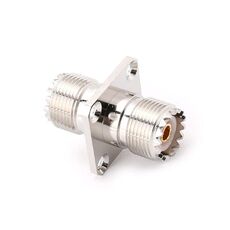 UHF SO239 femmina a femmina con adattatore per connettore RF per montaggio a pannello