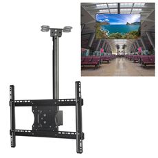 Staffa a doppio uso per montaggio a parete per TV LCD da 32-65 pollici universale regolabile in altezza e angolazione, lunghezza retrattile: 2 m