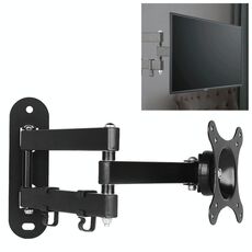 14-27 pollici Universale Orizzontale Verticale Schermo Installabile Ruotabile Retrattile Monitor per computer Staffa per montaggio a parete a tre bracci