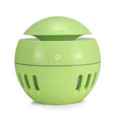Umidificatore con cavo USB a grana di legno Lampada per aromaterapia a sette colori Spruzzatore automatico di alcol con telecomando (verde)
