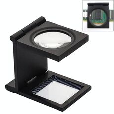 Lente d'ingrandimento mini lente d'ingrandimento 10x in metallo stile scrivania (nera)