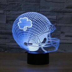 Lampada da tavolo con luce di visione a LED colorata a forma di fiore con cappello da rugby, versione touch di ricarica