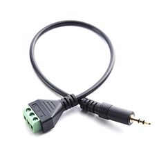 Cavo stereo da 3,5 mm a 3 pin da maschio a terminale a vite AV Jack audio Terminale con blocco maschio Cavo, lunghezza: 30 cm