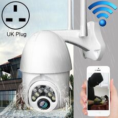 Q10 Telefono cellulare esterno Ruota in remoto WiFi wireless 10 luci Telecamera HD per visione notturna IR, supporto Rilevamento movimento video / Allarme e registrazione, Spina UK